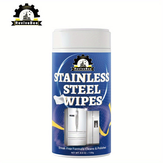 Stainless Steel Wipes, Striped Free Formula for Cleaning and Polishing, Ethanol, Biological Enzymes Bee's to Find