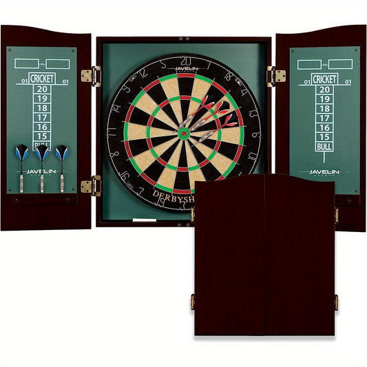 Sports Bristle Dartboard and Cabinet Sets- Features Easy Assembly - Complete with All Accessories Bee's to Find