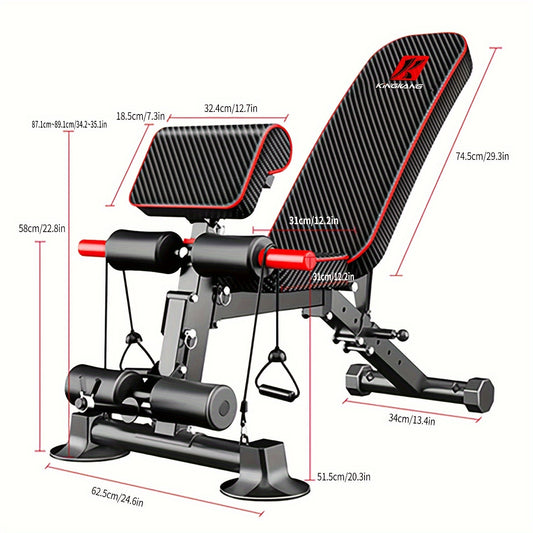 Weight Bench for Home Gym, Adjustable and Foldable Weight Bench, Multi-Purpose Workout Bench for Bench Press Sit up Incline Flat Decline Bee's to Find