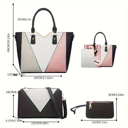 Women's bag new fashion diagonal simple mother bag four sets mother bag women Tote bag shoulder Bee's to Find