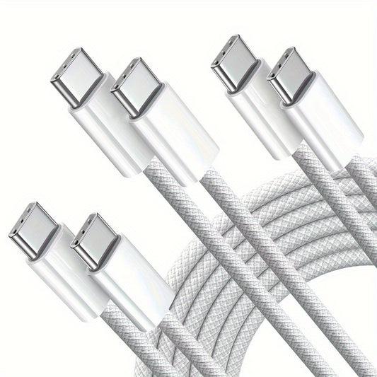 USB C To USB C Charging Cable 6ft 60W 3Pack, USB C Cable For Charging Apple, For IPhone 15/15 Pro/15 Pro Max/15 Plus, IPad Pro, Air5, MacBook Air Bee's to Find