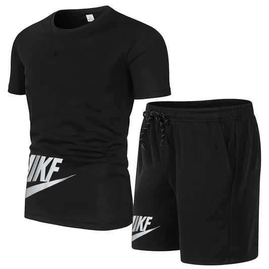 Summer Men's Set Sports Shorts Set Breathable Quick Drying Pants Fitness Competition Training Basketball Set T-shirt Nike - Bee's to Find