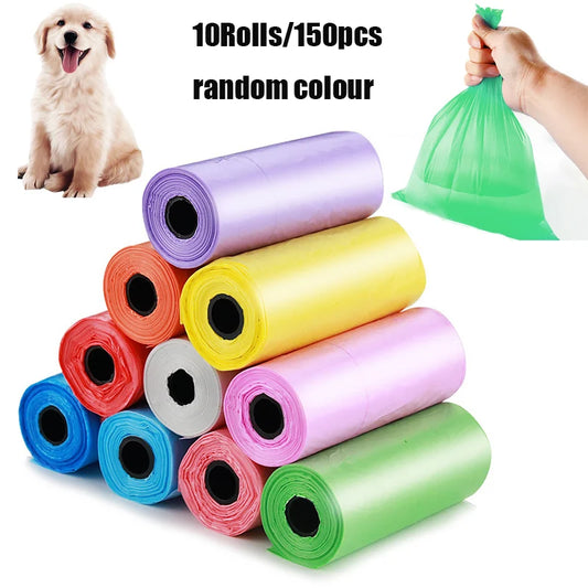 10 Rolls Dog Poop Bags Eco-Friendly Leak-Proof Dog Poop Bags 15 Bags/ Roll Puppy Outdoor Clean Garbage Bag for Dogs - Bee's to Find