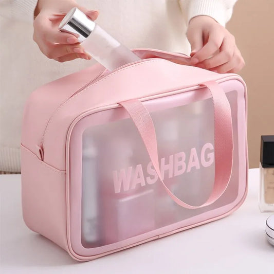 Women Portable Travel Wash Bag Female Transparent Waterproof Makeup Storage Pouch Large Capacity Cosmetic Organizer Beauty Case - Bee's to Find