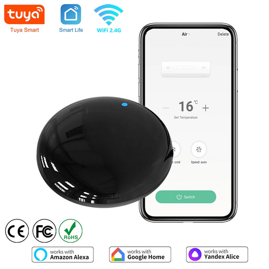 Tuya WiFi IR Remote Control Smart Universal for TV Air Conditioner Alexa Remote Control Work with Google Home Yandex Google - Bee's to Find