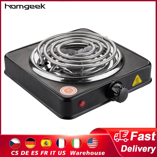 1000W Iron Burner Electric Stove Hot Plate Portable Kitchen Cooker Coffee Heater Milk Soup Durable Asjustable Quick - Bee's to Find