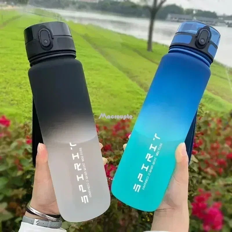 1 Liter Large Capacity Sports Water Bottle Leak Proof Colorful Plastic Cup Drinking Outdoor Travel Portable Gym Fitness Jugs - Bee's to Find