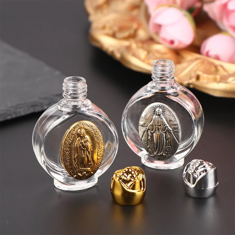 1PC Empty Holy Water Jesus Bottle Religious Cross Christian Baptism Supplies - Bee's to Find