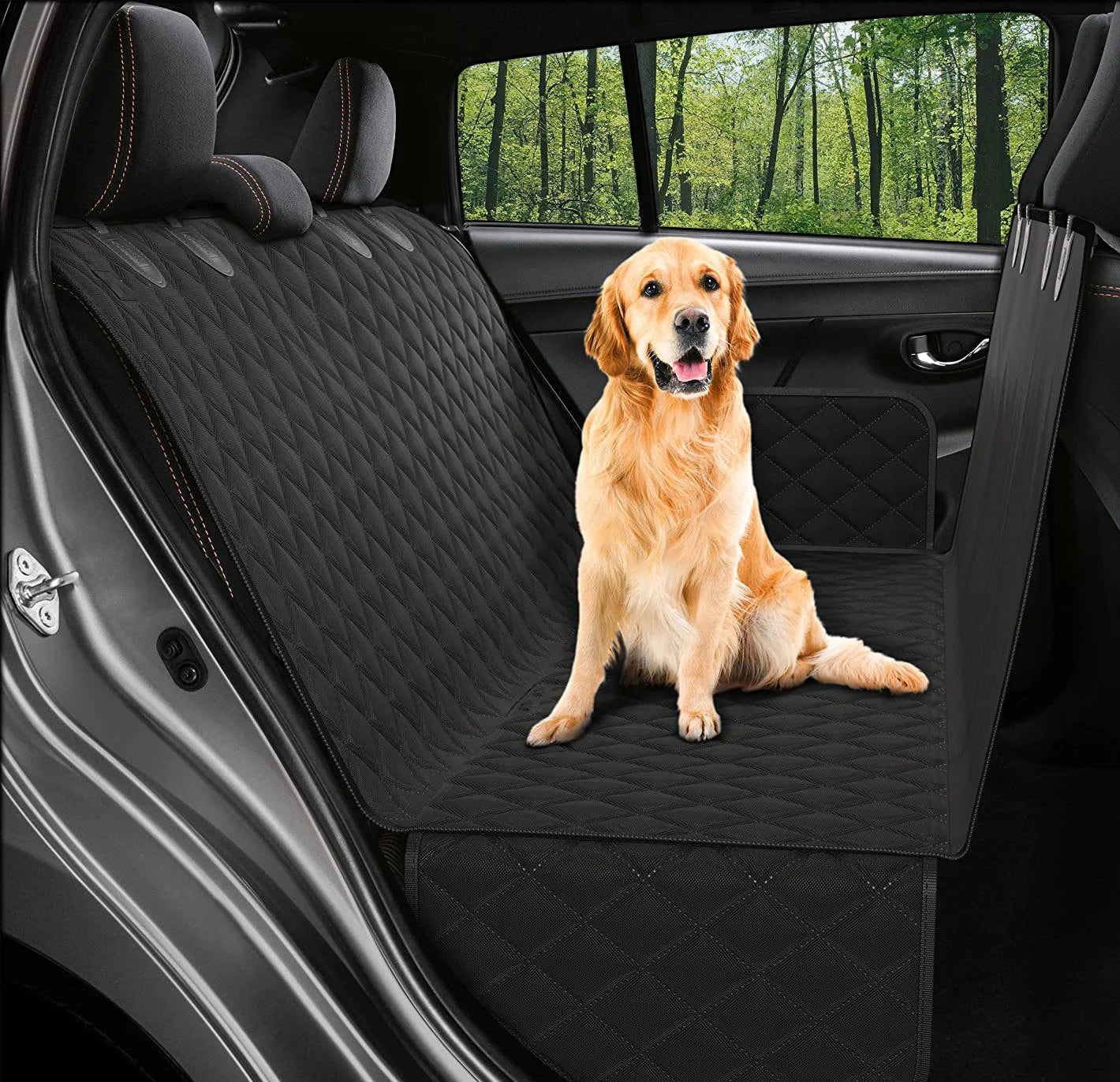 Waterproof Pet Travel Dog Carrier Hammock Car Rear Back Seat Protector Mat Safety Carrier Dog Car Seat Cover For Dogs - Bee's to Find