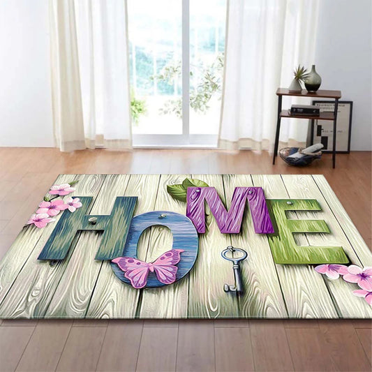 Welcome Love Heart Carpet Home Decor Floor Mats Entrance Interior Doormats Corridor Anti-Slip Carpets for Bedroom Decoration - Bee's to Find