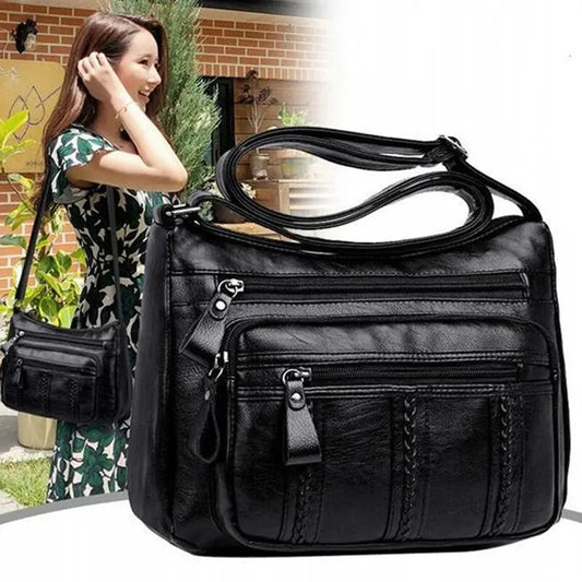 Women's Bag PU Multilayered Soft Leather Ladies Fashion Simple Shoulder Bags Mom's Bags Crossbody Bag - Bee's to Find