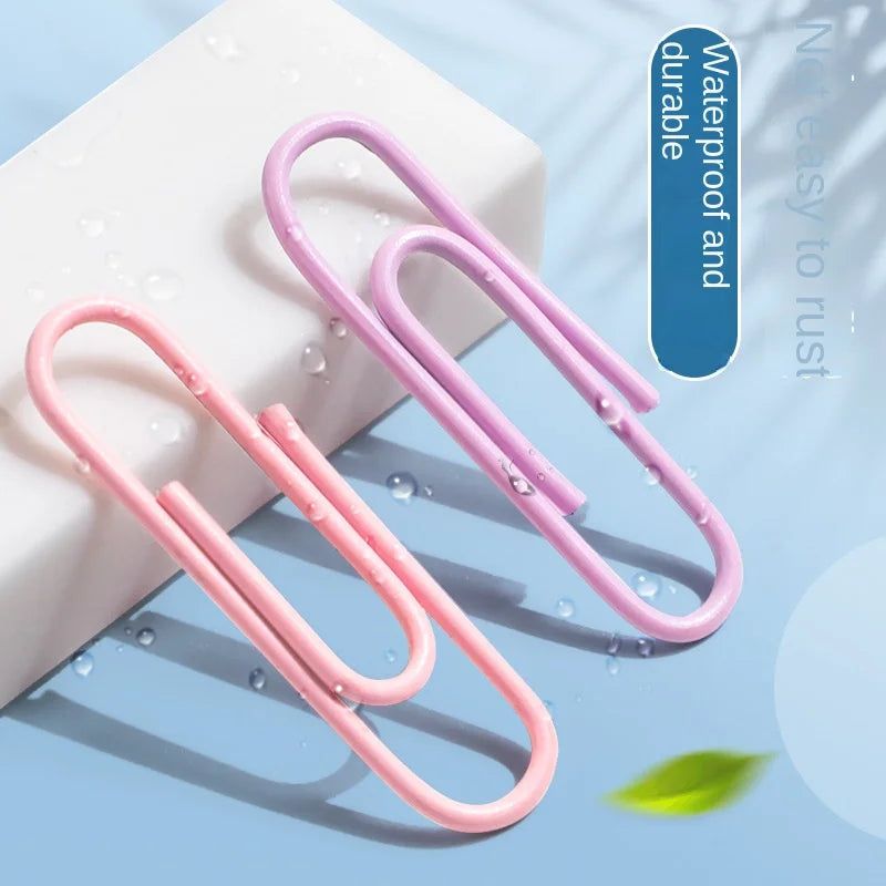 160PCS Colorful Paper Clips office supplies paper clip large file bookmark paper clip U-shaped Buckle Office Supplies - Bee's to Find