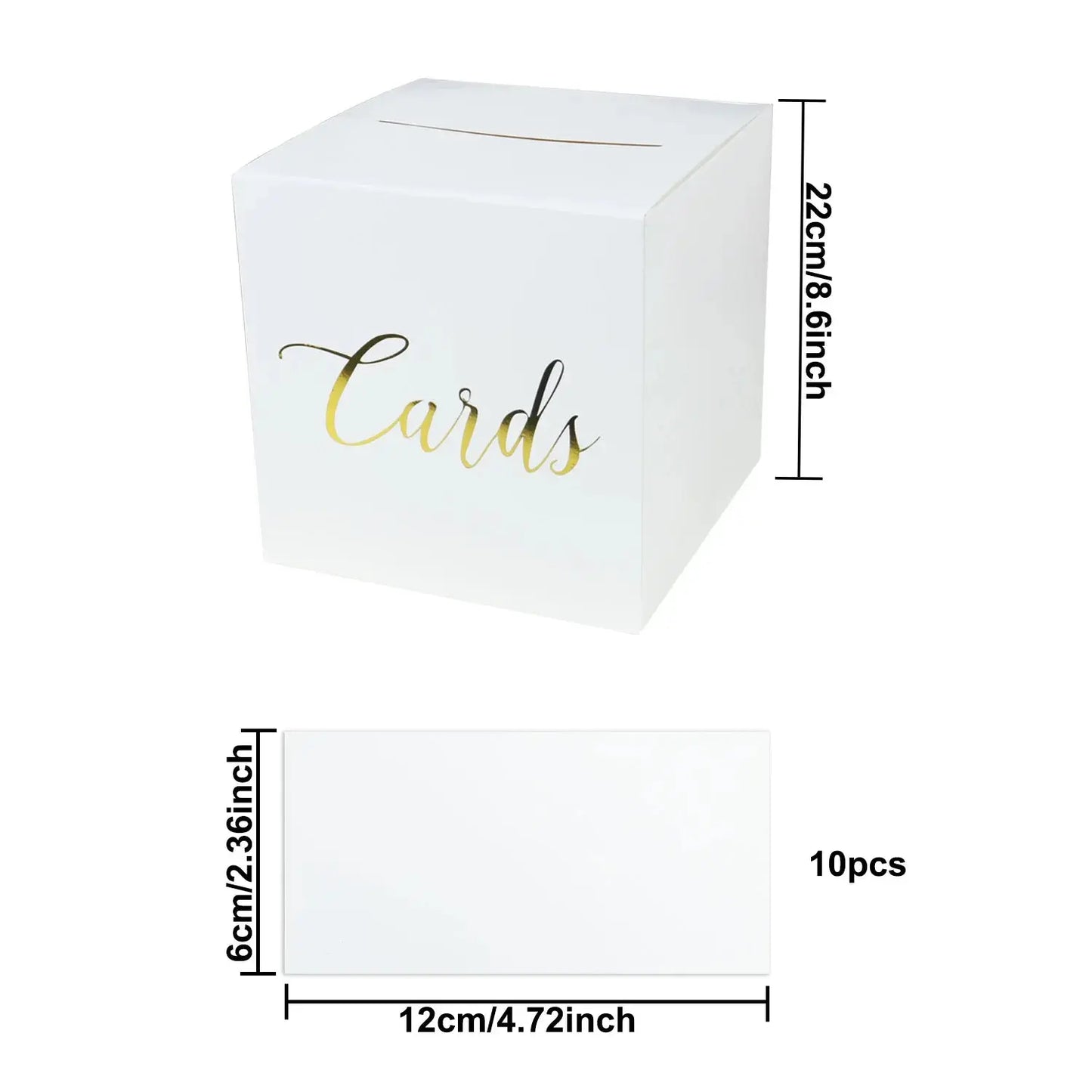 Wedding Card Box Cardboard Gift Card Box Holder for Wedding Reception Envelope Money Card Receiving Box for Party Graduation
