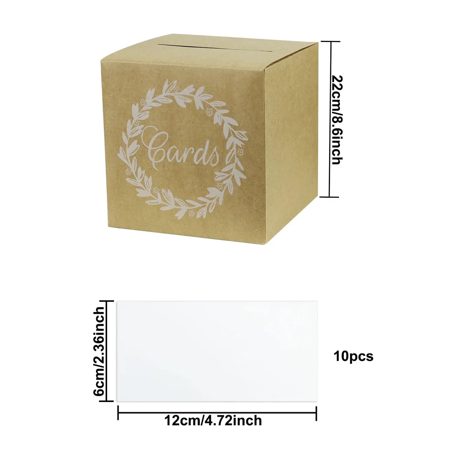 Wedding Card Box Cardboard Gift Card Box Holder for Wedding Reception Envelope Money Card Receiving Box for Party Graduation